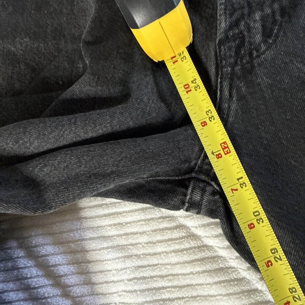 Abercrombie & Fitch Jeans Authentic Rigid Baggy Men's Black 36x32 Y2k Skater - Picture 7 of 9